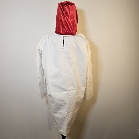 Ace of Hearts long sleeve Halloween costume with removable red velvet hood S - Picture 3 of 4